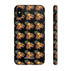 Phone Case - Pineapple Octopus Pattern - Black Ground