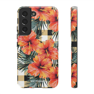 Phone Case - Hibiscus Plaid