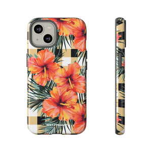 Phone Case - Hibiscus Plaid