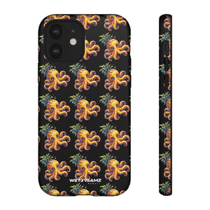 Phone Case - Pineapple Octopus Pattern - Black Ground