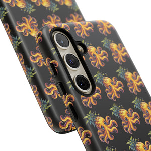 Phone Case - Pineapple Octopus Pattern - Black Ground