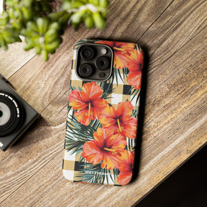 Phone Case - Hibiscus Plaid