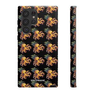 Phone Case - Pineapple Octopus Pattern - Black Ground