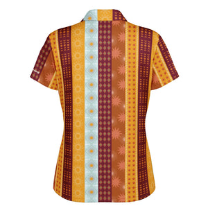 Brown Sun Polo Shirt - AOP