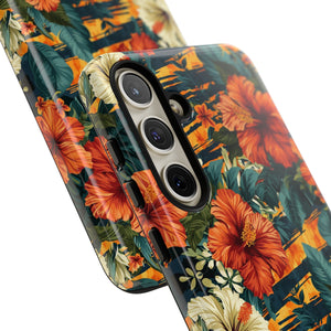 Phone Case - Tiger Strip Floral