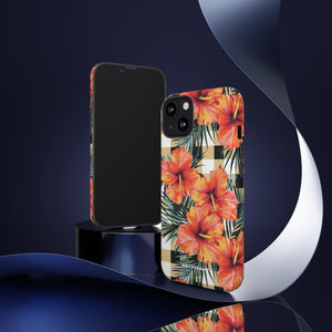 Phone Case - Hibiscus Plaid