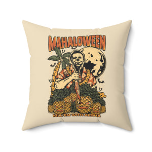 Mahaloween Square Pillow - Cream