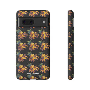 Phone Case - Pineapple Octopus Pattern - Black Ground