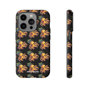 Phone Case - Pineapple Octopus Pattern - Black Ground