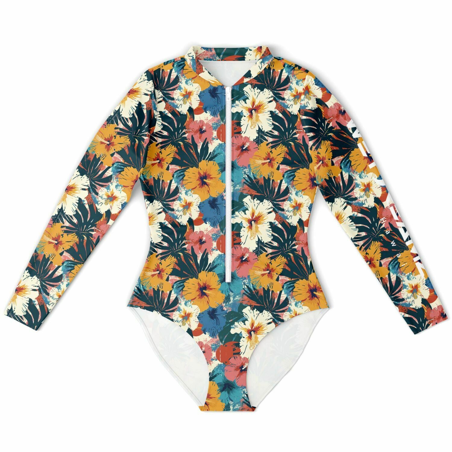 Bodysuit Long Sleeve - Abstract Floral