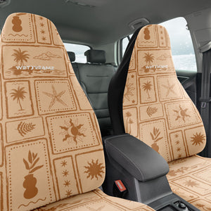 Beige Hawaiian Quilt Car Seat Cover