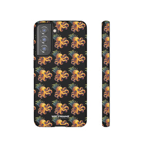 Phone Case - Pineapple Octopus Pattern - Black Ground