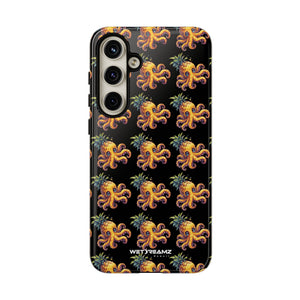 Phone Case - Pineapple Octopus Pattern - Black Ground