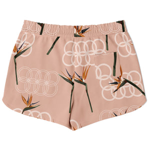 paradise flowers Athletic Loose Shorts - AOP