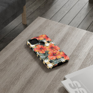 Phone Case - Hibiscus Plaid