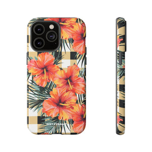 Phone Case - Hibiscus Plaid