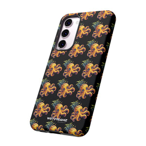 Phone Case - Pineapple Octopus Pattern - Black Ground