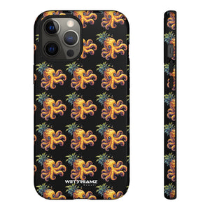 Phone Case - Pineapple Octopus Pattern - Black Ground