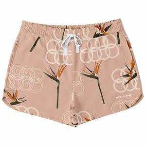 paradise flowers Athletic Loose Shorts - AOP