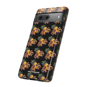 Phone Case - Pineapple Octopus Pattern - Black Ground