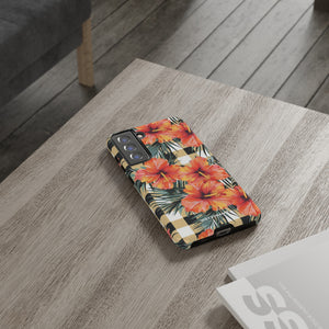 Phone Case - Hibiscus Plaid