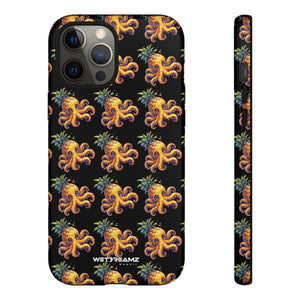 Phone Case - Pineapple Octopus Pattern - Black Ground