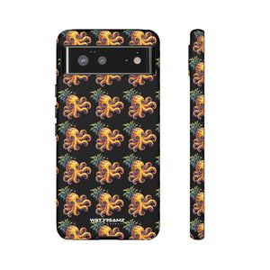 Phone Case - Pineapple Octopus Pattern - Black Ground