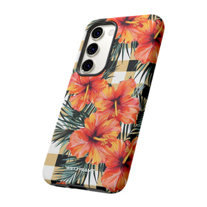 Phone Case - Hibiscus Plaid