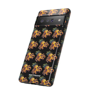 Phone Case - Pineapple Octopus Pattern - Black Ground