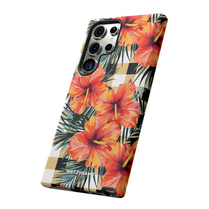 Phone Case - Hibiscus Plaid