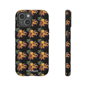 Phone Case - Pineapple Octopus Pattern - Black Ground