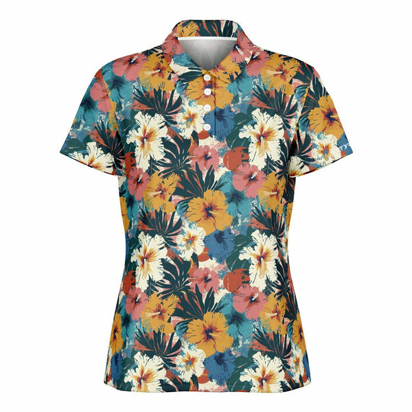 Women's Golf Polo - Abstract Floral