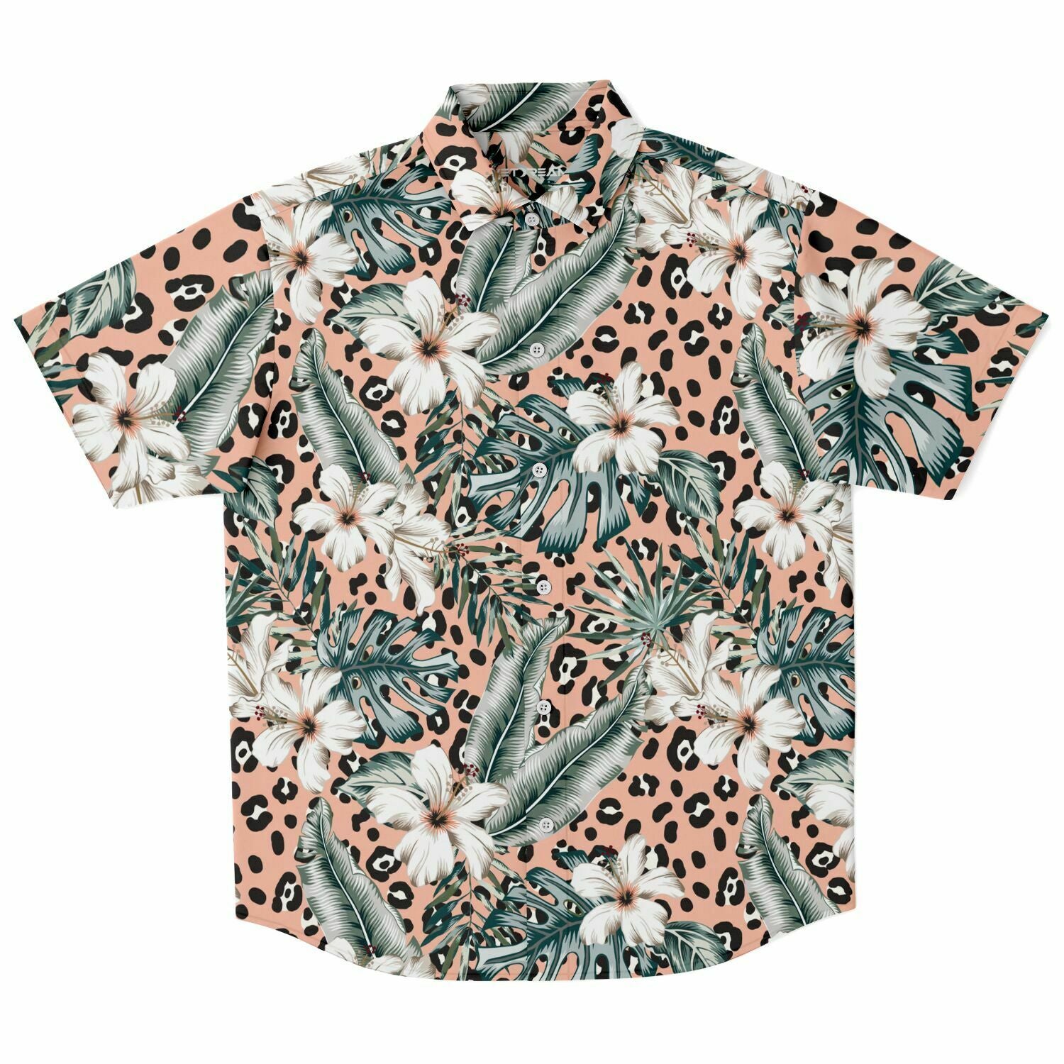 Aloha Shirt - Pink Hibiscus Panther