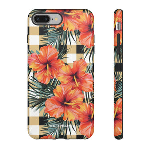 Phone Case - Hibiscus Plaid