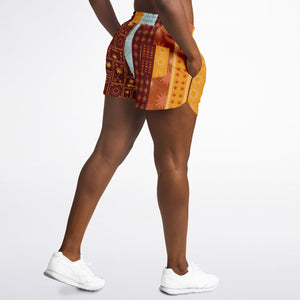 Lines Pattern Design Athletic Loose Shorts - AOP