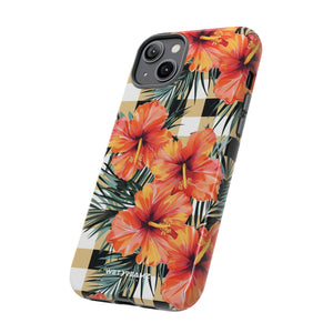 Phone Case - Hibiscus Plaid