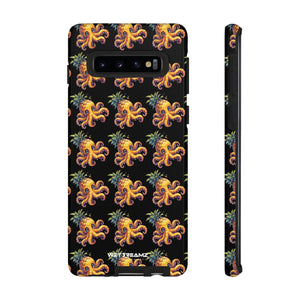 Phone Case - Pineapple Octopus Pattern - Black Ground