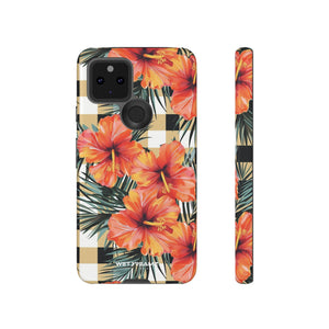 Phone Case - Hibiscus Plaid