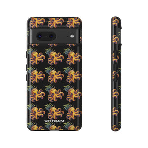 Phone Case - Pineapple Octopus Pattern - Black Ground