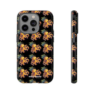 Phone Case - Pineapple Octopus Pattern - Black Ground