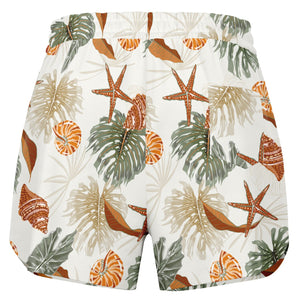 Star Fish  Tropical Floral Athletic Loose Shorts - AOP