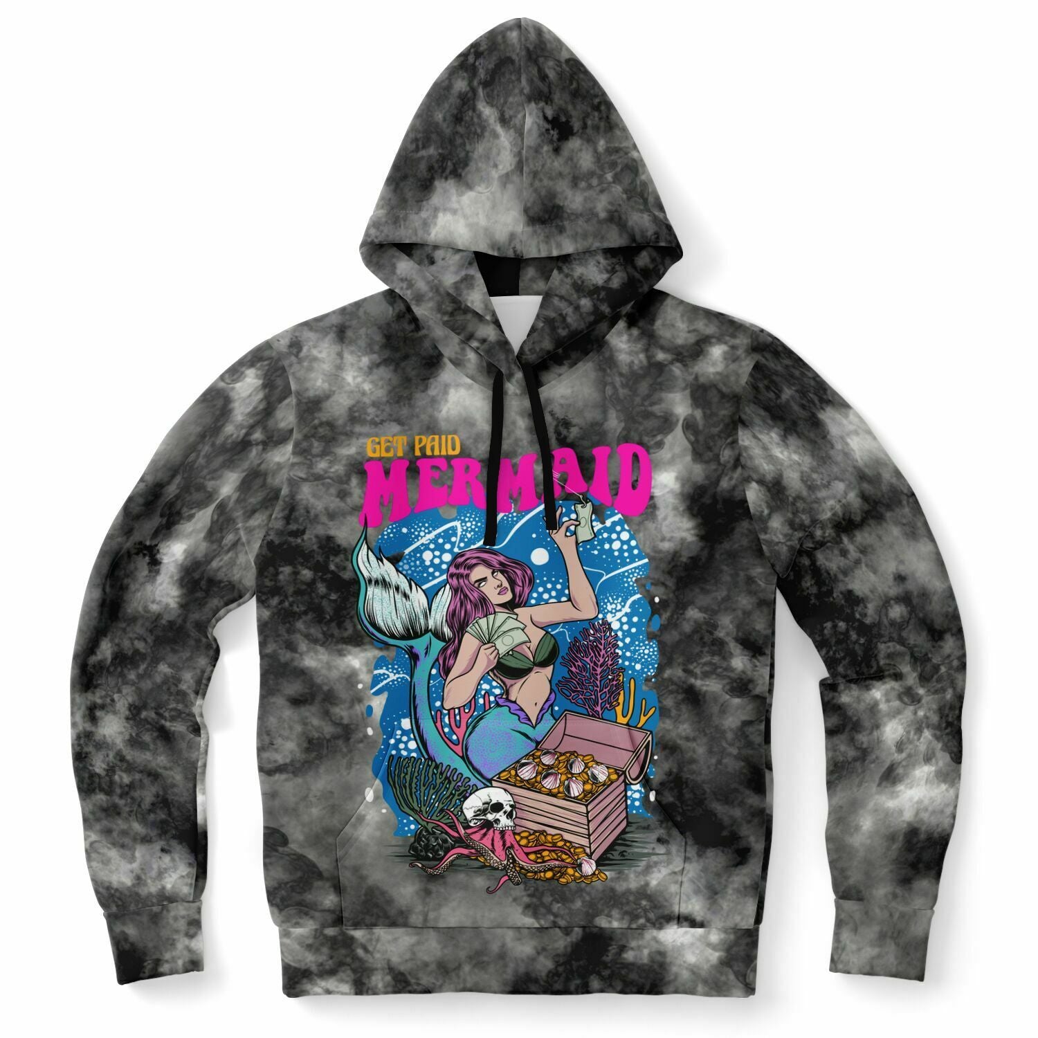 Unisex 'Get Paid, Mermaid' Hoodie - Smoke