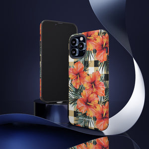 Phone Case - Hibiscus Plaid