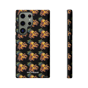 Phone Case - Pineapple Octopus Pattern - Black Ground