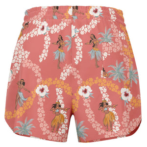 African Female Flowers Design  Athletic Loose Shorts - AOP