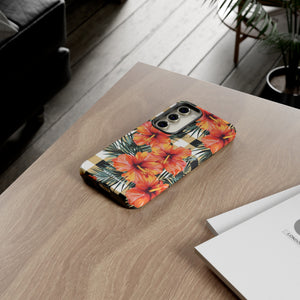 Phone Case - Hibiscus Plaid