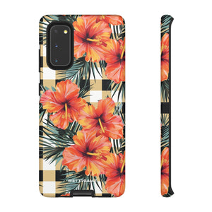 Phone Case - Hibiscus Plaid