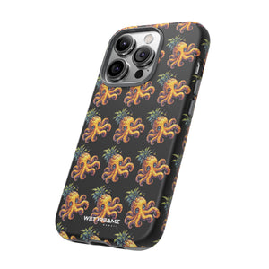 Phone Case - Pineapple Octopus Pattern - Black Ground