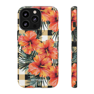 Phone Case - Hibiscus Plaid