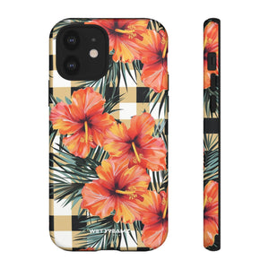 Phone Case - Hibiscus Plaid